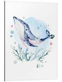 Magnettafel Glücklicher Wal