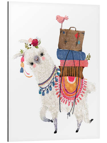Alumiinitaulu Llama with luggage