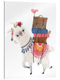 Galleritryk Llama with luggage