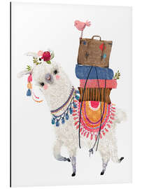 Magnettafel Lama mit Gepäck