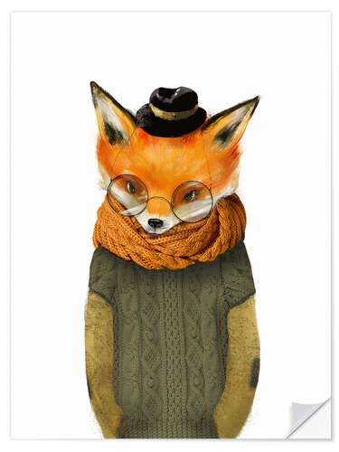 Naklejka na ścianę Autumn fox