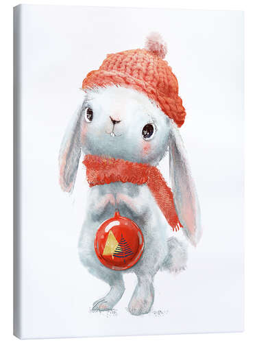 Canvas print Christmas bunny