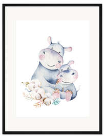 Gerahmter Kunstdruck Hippomama