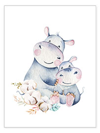 Tableau  Maman hippopotame - Kidz Collection