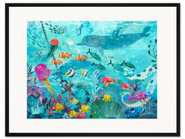 Gerahmter Kunstdruck Farbenfrohe Unterwasserwelt