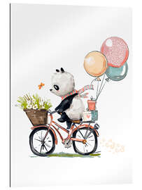 Gallery print Panda on a bike