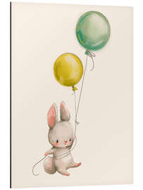 Magnettafel Häschen mit Ballons