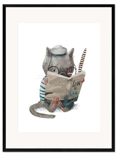 Framed art print Small bookworm