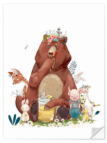 Muursticker Forest friends
