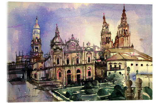 Acrylic print Santiago de Compostela Cathedral