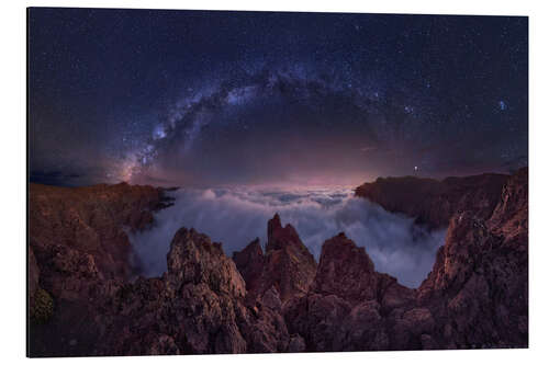 Aluminium print Milky Way over the Sea of Clouds