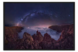 Gerahmter Kunstdruck Milchstraße über dem Wolkenmeer