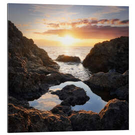 Gallery print Sunrise on the rocky coast