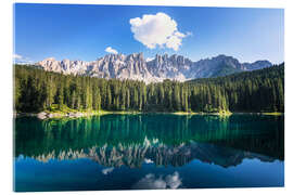 Akryylilasitaulu Blue sky at Karersee