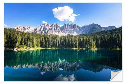 Wandsticker Blauer Himmel am Karersee