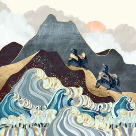 Magnettafel Metallische Wellen