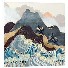 Magnettafel Metallische Wellen