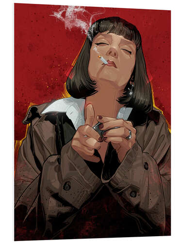 Tableau en PVC Mia Wallace With Cigarette