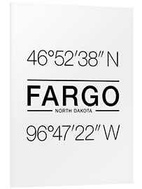 PVC print Fargo - Geographic coordinates