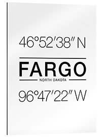 Gallery print Fargo - Geographic coordinates