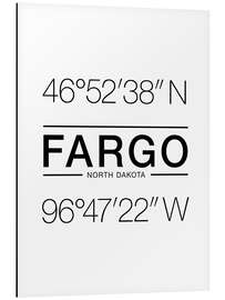 Magnettafel Fargo – Geographische Koordinaten