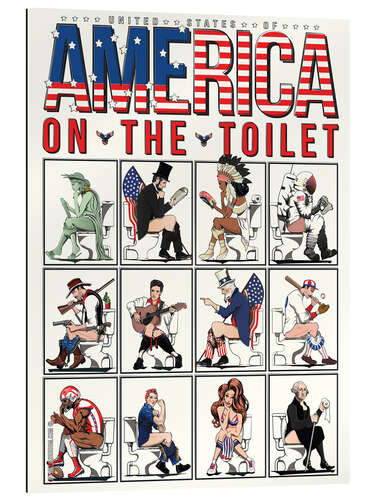 Gallery print America on the toilet