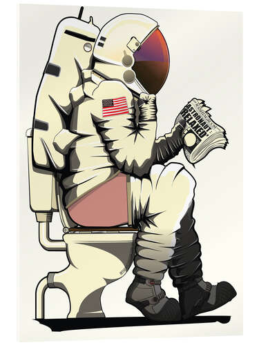 Acrylic print Astronaut on the Toilet II