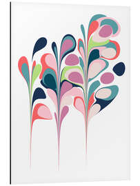 Aluminium print Abstract flowers