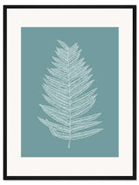 Gerahmter Kunstdruck Palmenblatt Botanik