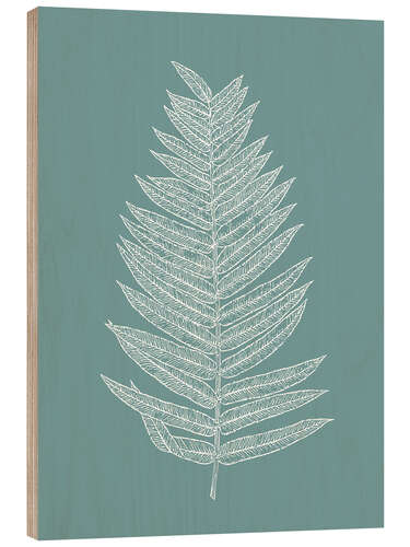 Wood print Palm leaf botany