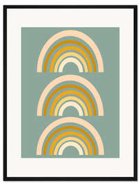 Gerahmter Kunstdruck Regenbogen Geometrie