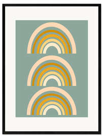 Framed art print Rainbow geometry