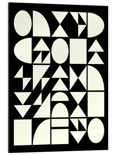 Gallery print Black and white geometric shapes