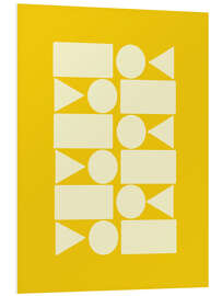 Foam board print Geometry in sun yellow