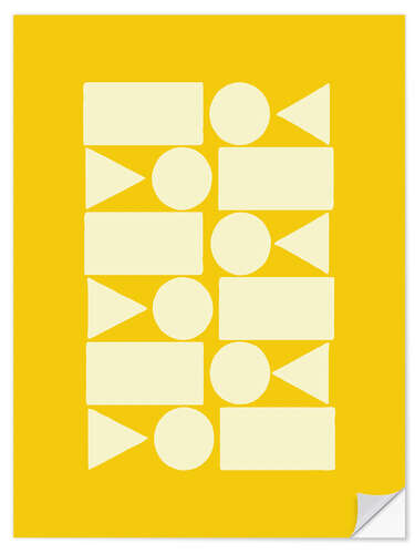 Wall sticker Geometry in sun yellow