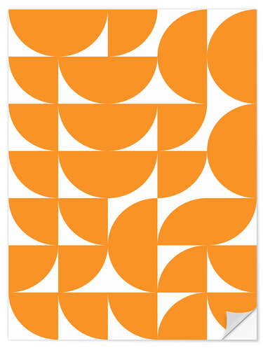 Sisustustarra Geometry orange