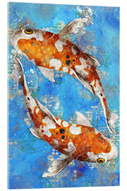 Acrylglasbild Koi-Fische