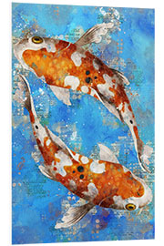 Foam board print Koi Fishes