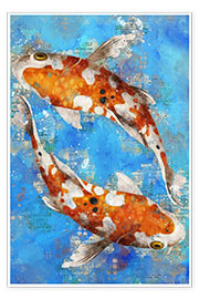 Wall print  Koi Fishes - Durro Art