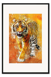 Gerahmter Kunstdruck Tiger