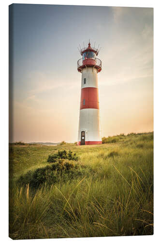 Obraz na płótnie Sunset at the lighthouse on Sylt