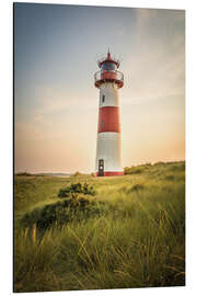 Magnettafel Sonnenuntergang am Leuchtturm auf Sylt