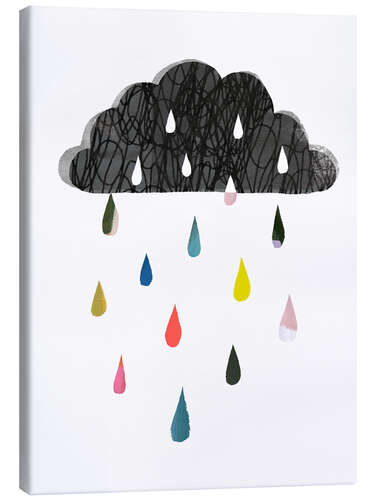 Canvastavla Colorful rain cloud