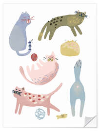 Wandsticker Katzenkader III