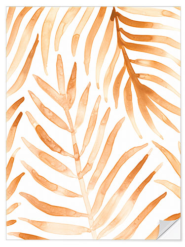 Selvklebende plakat Rattan leaves II