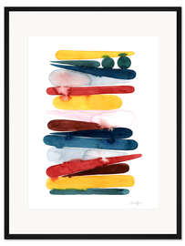 Gerahmter Kunstdruck Regenbogenschichten II