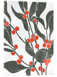 Acrylglas print Branch of berries II