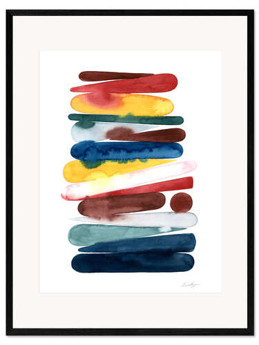 Innrammet kunsttrykk Rainbow layers