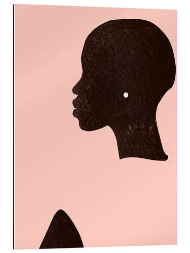 Tableau en plexi-alu Silhouette rose