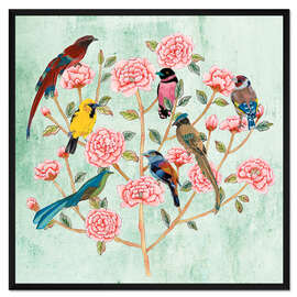 Gerahmter Kunstdruck Minzige Chinoiserie